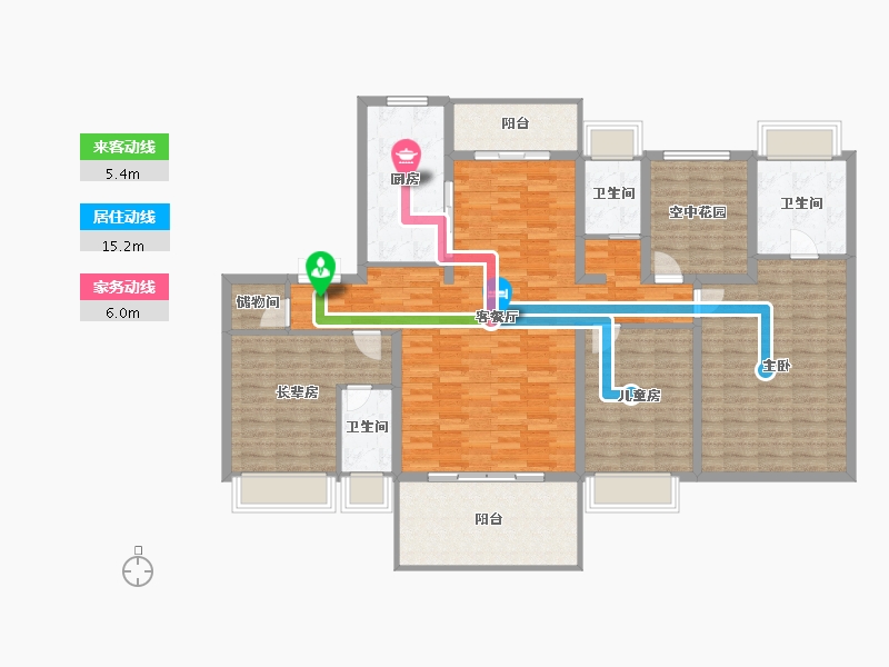 广东省-江门市-碧桂园・中海 ����府-147.88-户型库-动静线