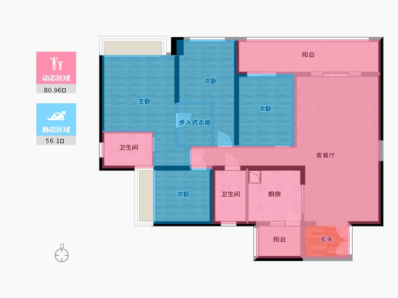 重庆-重庆市-招商・云邸-122.01-户型库-动静分区