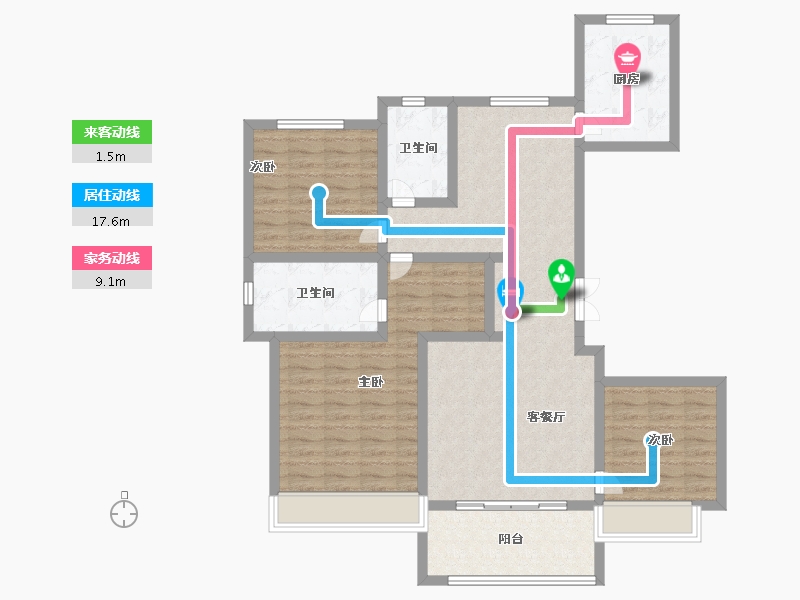 河南省-信阳市-西亚美悦城-106.40-户型库-动静线