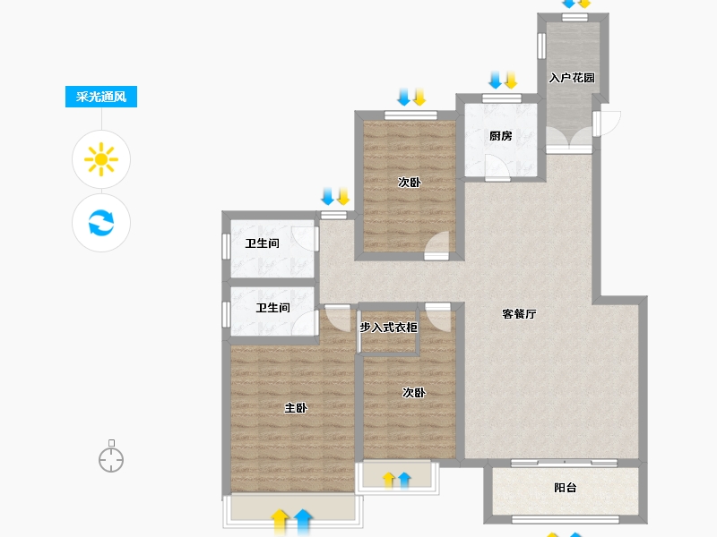 河南省-信阳市-西亚美悦城-112.00-户型库-采光通风