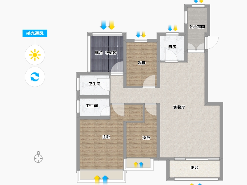 河南省-信阳市-西亚美悦城-112.00-户型库-采光通风