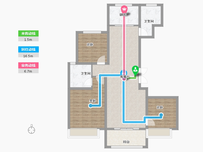 河南省-信阳市-西亚美悦城-102.40-户型库-动静线