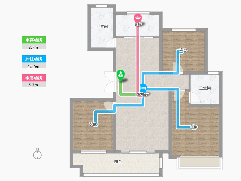 河南省-信阳市-西亚美悦城-104.80-户型库-动静线