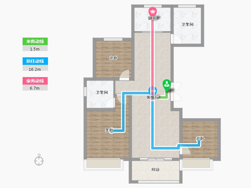 河南省-信阳市-西亚美悦城-104.00-户型库-动静线