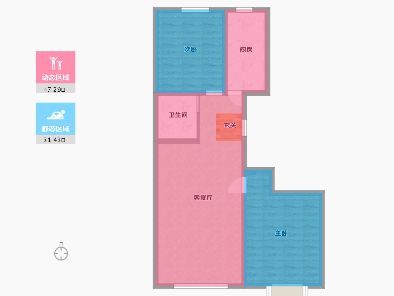 甘肃省-兰州市-新区璀璨时代-70.40-户型库-动静分区