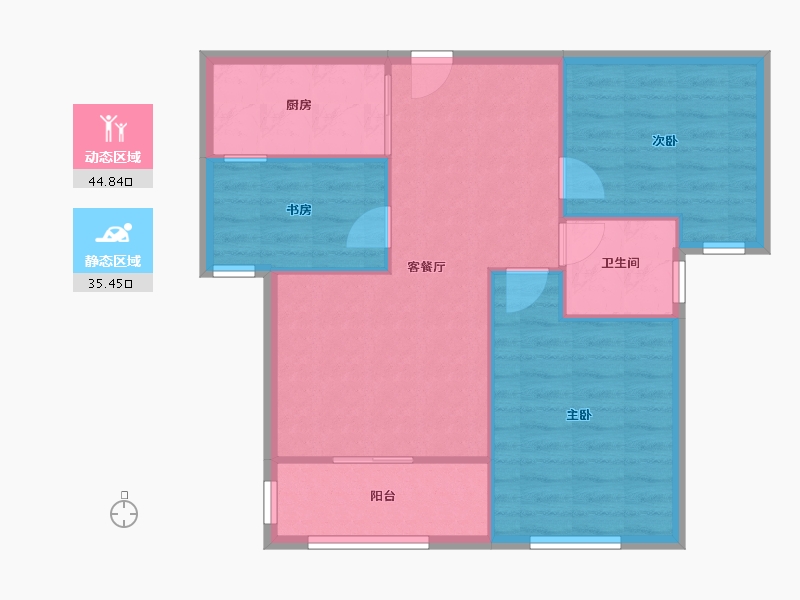 安徽省-合肥市-融侨中央美域-73.16-户型库-动静分区