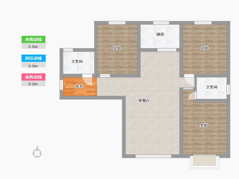 甘肃省-兰州市-新区璀璨时代-88.80-户型库-动静线