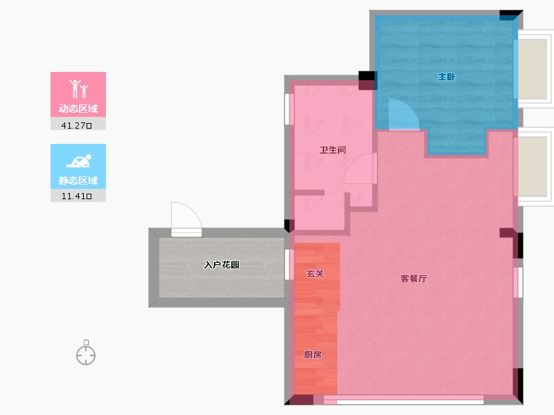 重庆-重庆市-仙女山归原小镇-52.82-户型库-动静分区