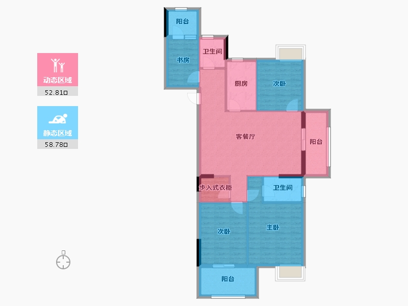 福建省-福州市-恒宇国际公园-100.00-户型库-动静分区