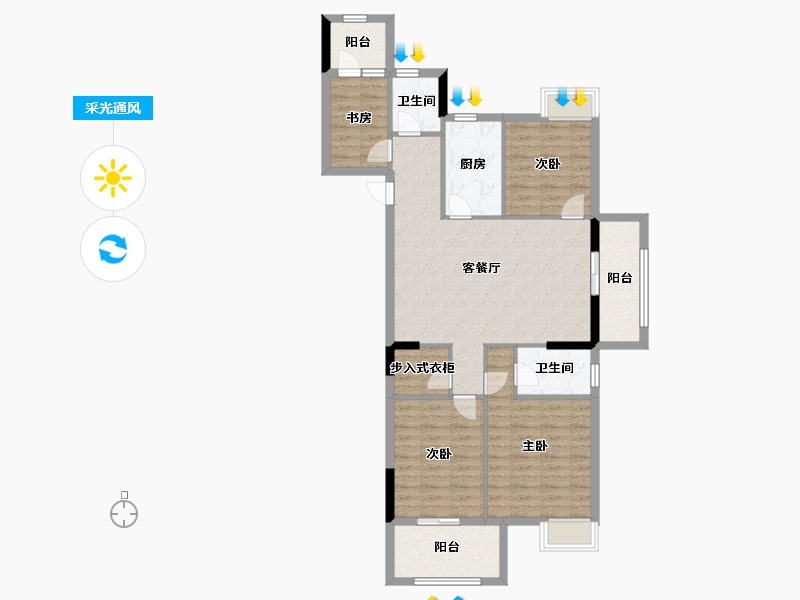 福建省-福州市-恒宇国际公园-100.00-户型库-采光通风