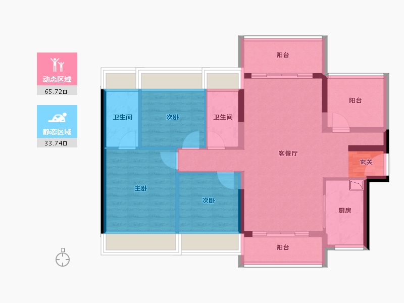 广东省-惠州市-后浪悦府-88.74-户型库-动静分区