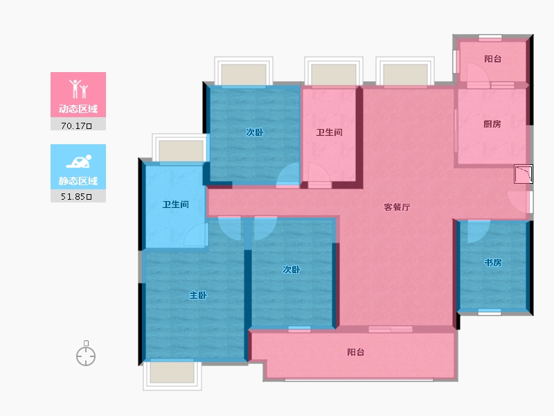 湖南省-株洲市-景业山湖湾-108.75-户型库-动静分区