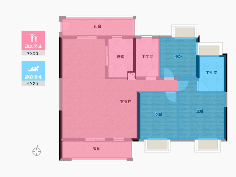 湖南省-株洲市-景业山湖湾-98.58-户型库-动静分区