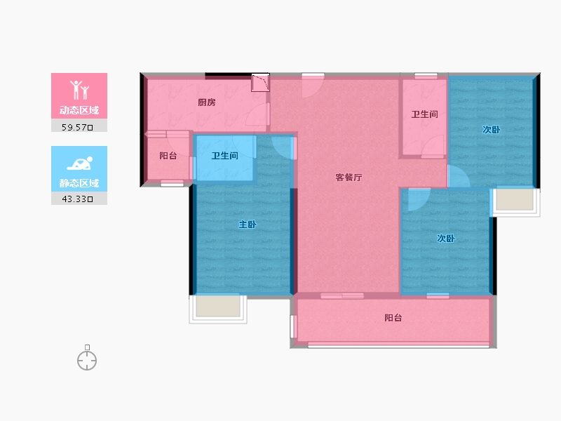 湖南省-株洲市-景业山湖湾-92.19-户型库-动静分区