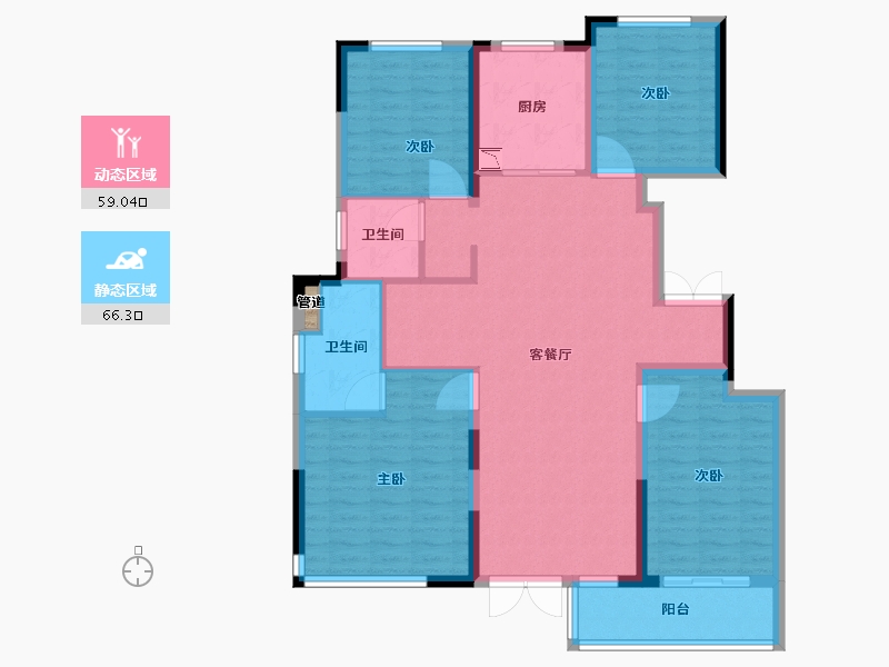 河南省-郑州市-永威望湖郡-113.60-户型库-动静分区