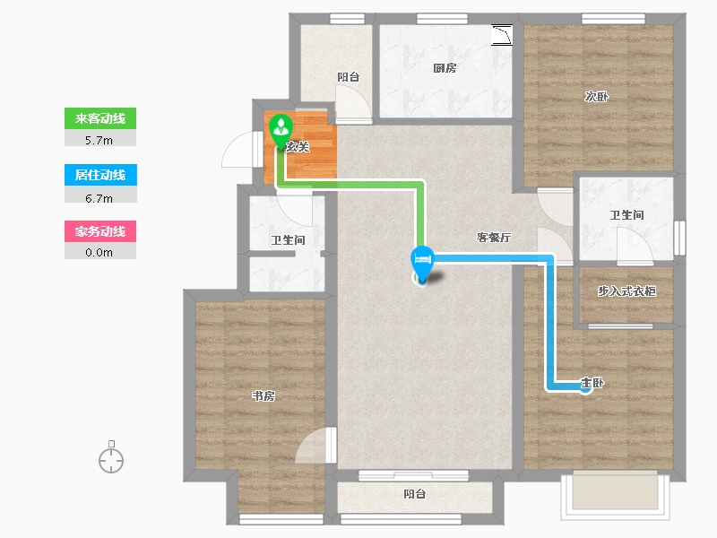 天津-天津市-旭辉六和茗著-88.00-户型库-动静线