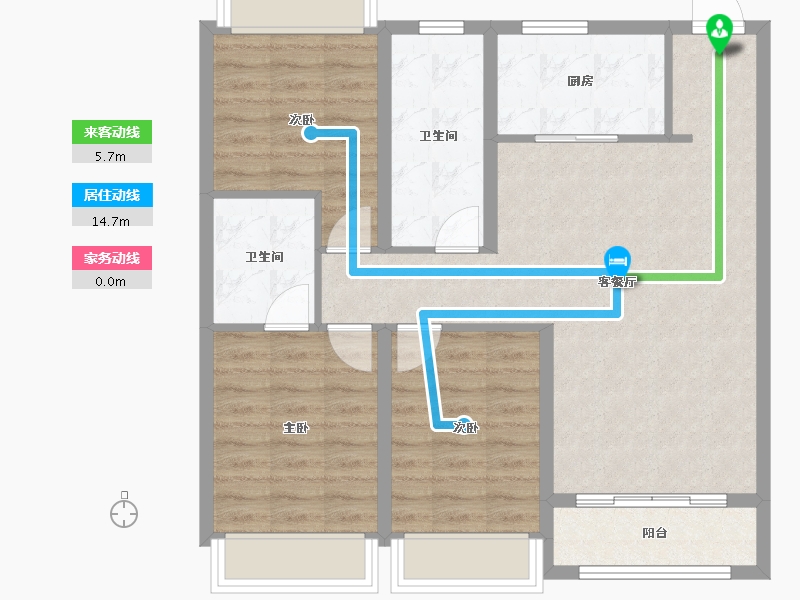 黑龙江省-哈尔滨市-汇宏时代广场-84.48-户型库-动静线