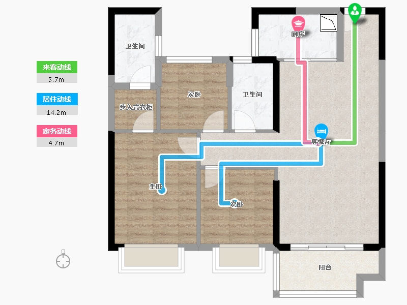 福建省-漳州市-南靖碧桂园-80.80-户型库-动静线