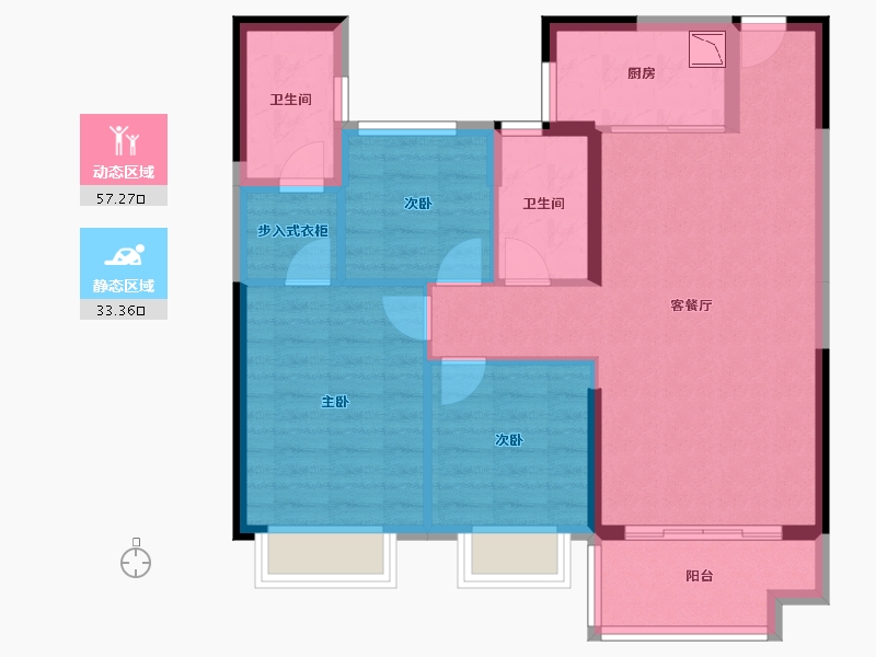 福建省-漳州市-南靖碧桂园-80.80-户型库-动静分区