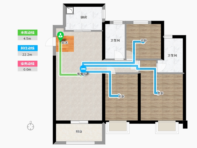 天津-天津市-雅居乐津侨国际小镇-88.00-户型库-动静线