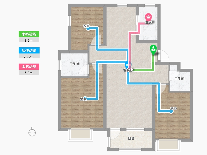 河北省-保定市-铂悦山-90.00-户型库-动静线