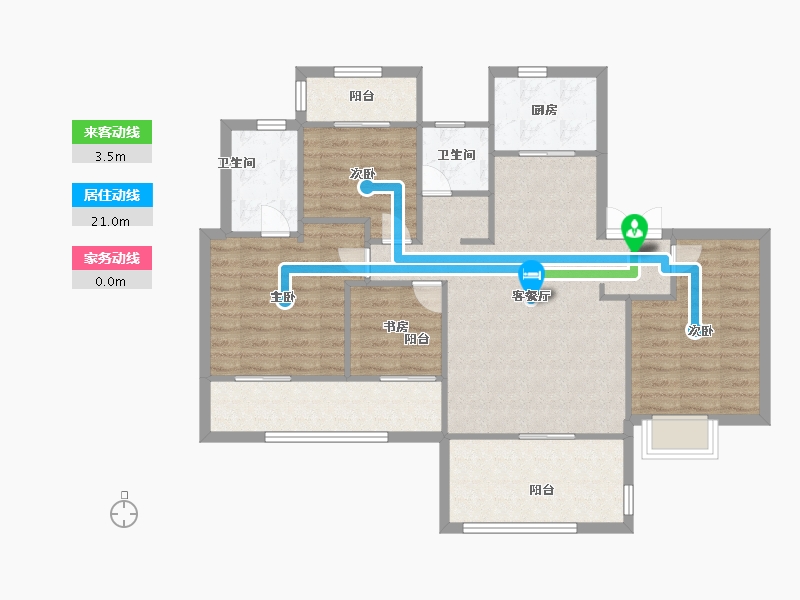 江苏省-南京市-新保宏领东苑-98.00-户型库-动静线