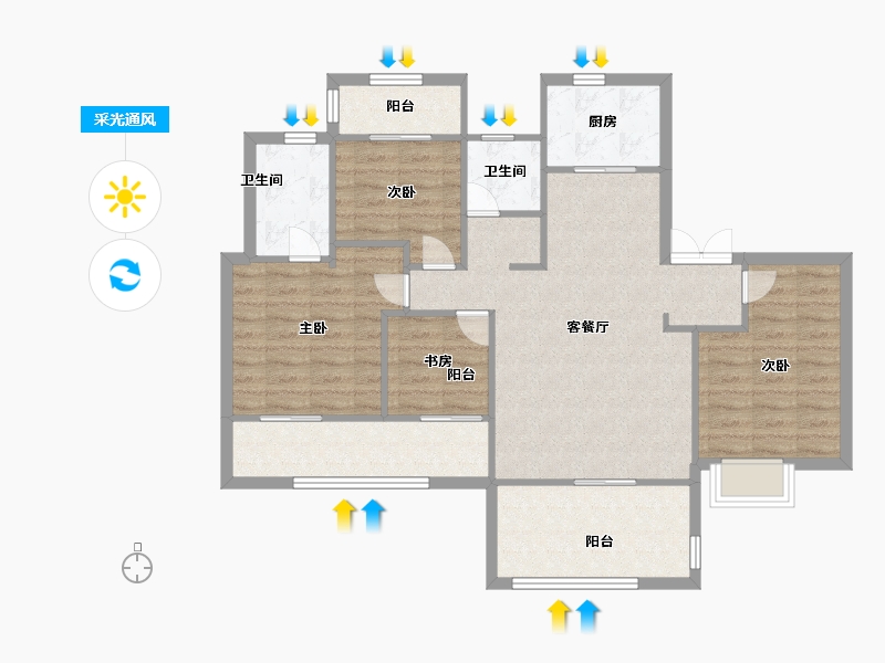 江苏省-南京市-新保宏领东苑-98.00-户型库-采光通风