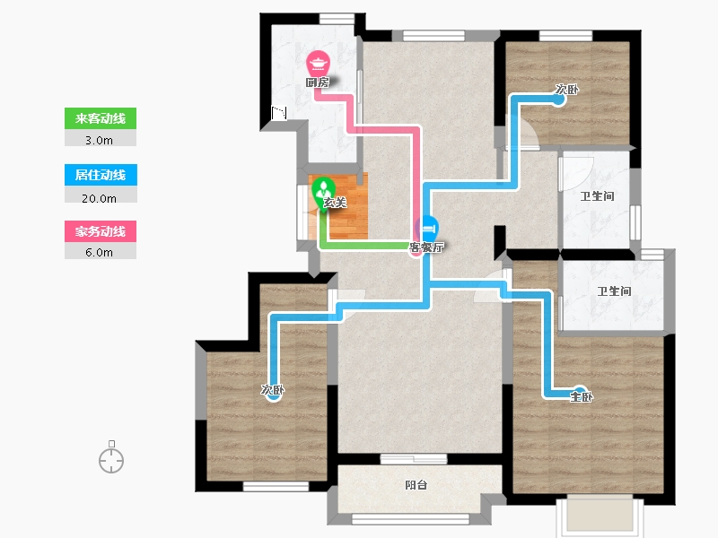 天津-天津市-雅居乐御宾府雅�h-87.11-户型库-动静线