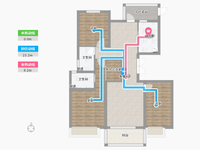 河南省-郑州市-碧源郑北瑞园-94.39-户型库-动静线