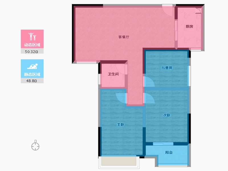 河南省-郑州市-宏光揽境-88.00-户型库-动静分区