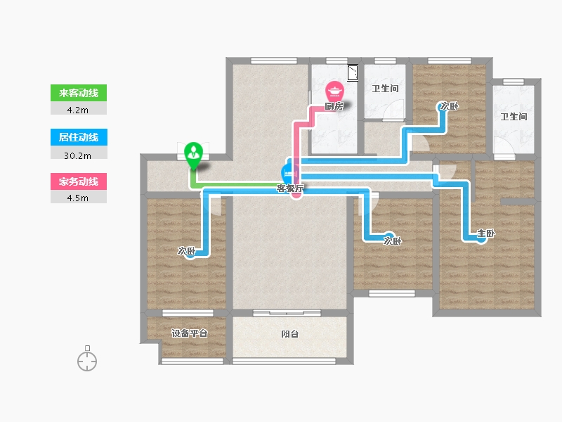 陕西省-渭南市-山水观园-120.15-户型库-动静线