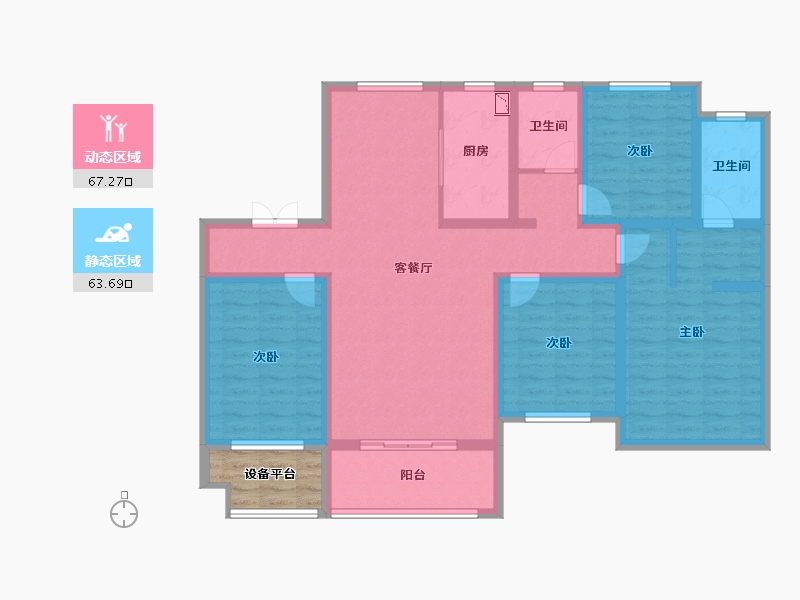 陕西省-渭南市-山水观园-120.15-户型库-动静分区