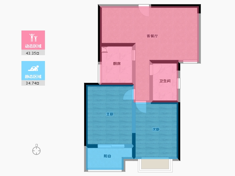 河南省-郑州市-宏光揽境-68.81-户型库-动静分区