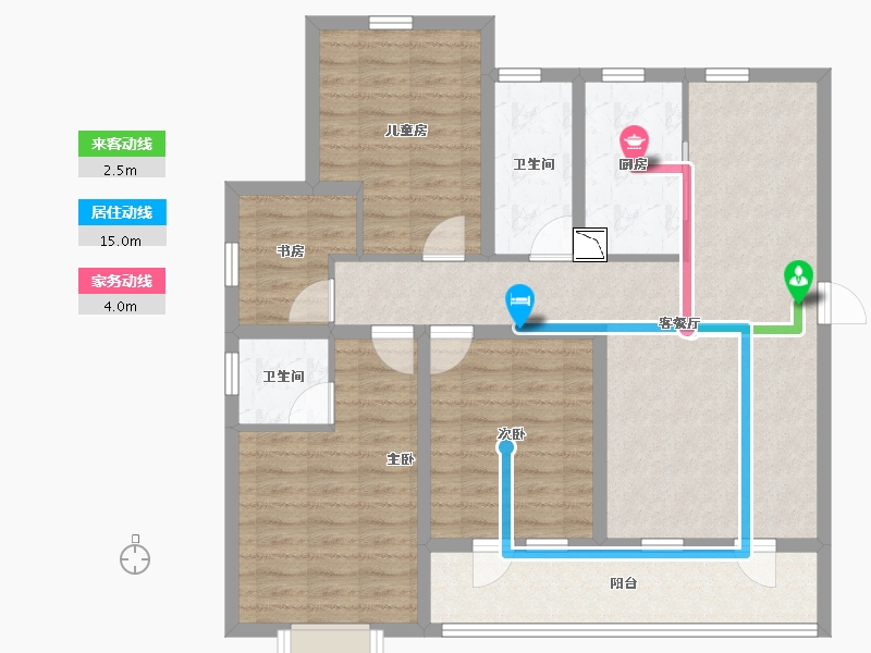 山东省-青岛市-世茂锦域-102.41-户型库-动静线