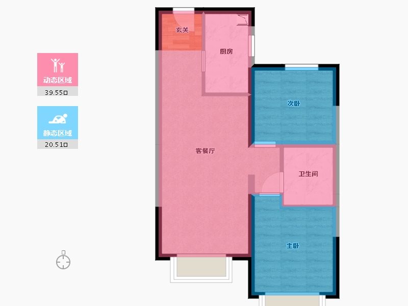 天津-天津市-凯旋门-53.12-户型库-动静分区