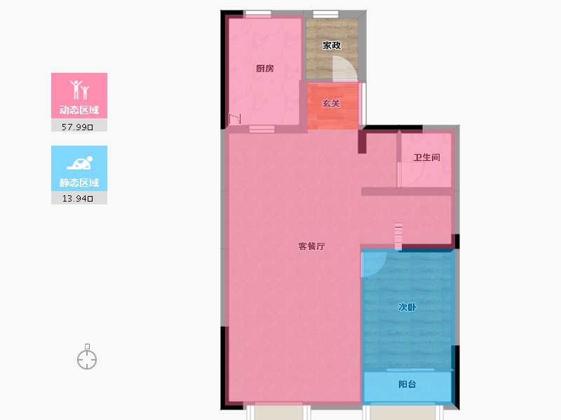 天津-天津市-联发静湖壹号-68.04-户型库-动静分区