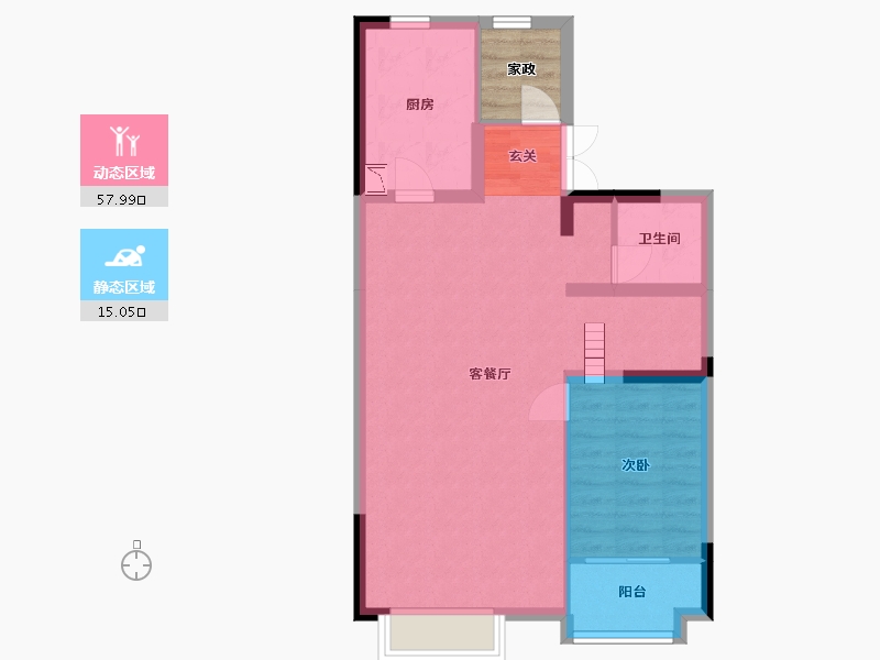 天津-天津市-联发静湖壹号-68.95-户型库-动静分区