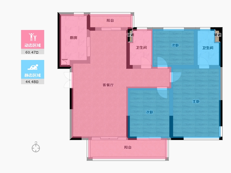 河南省-郑州市-永威望湖郡-93.60-户型库-动静分区