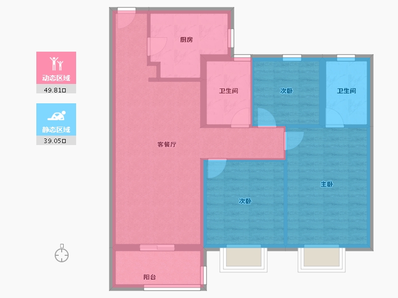 上海-上海市-中海汇德里-79.29-户型库-动静分区