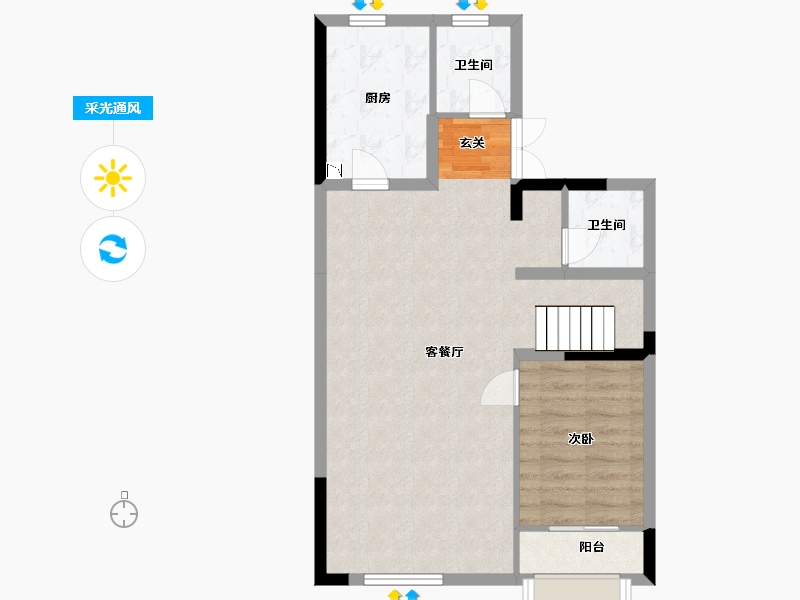 天津-天津市-联发静湖壹号-68.04-户型库-采光通风