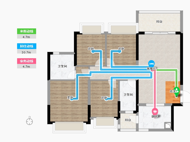 广东省-惠州市-惠州恒大御府-99.00-户型库-动静线