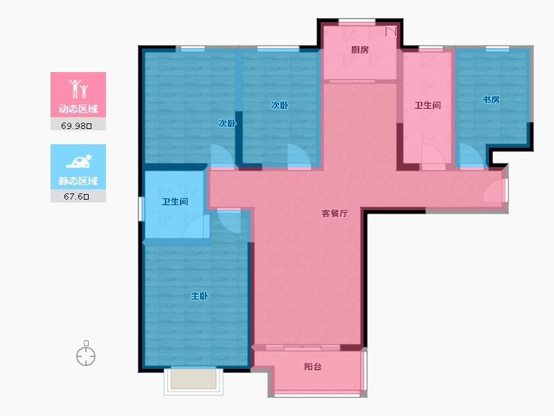 河南省-郑州市-宏光揽境-122.41-户型库-动静分区