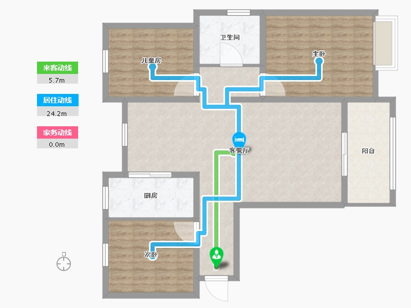 安徽省-安庆市-桐城维也纳国际城-107.01-户型库-动静线