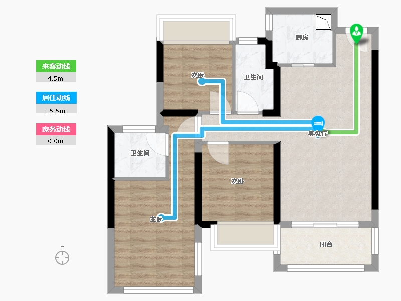 广西壮族自治区-柳州市-红星天悦-66.98-户型库-动静线