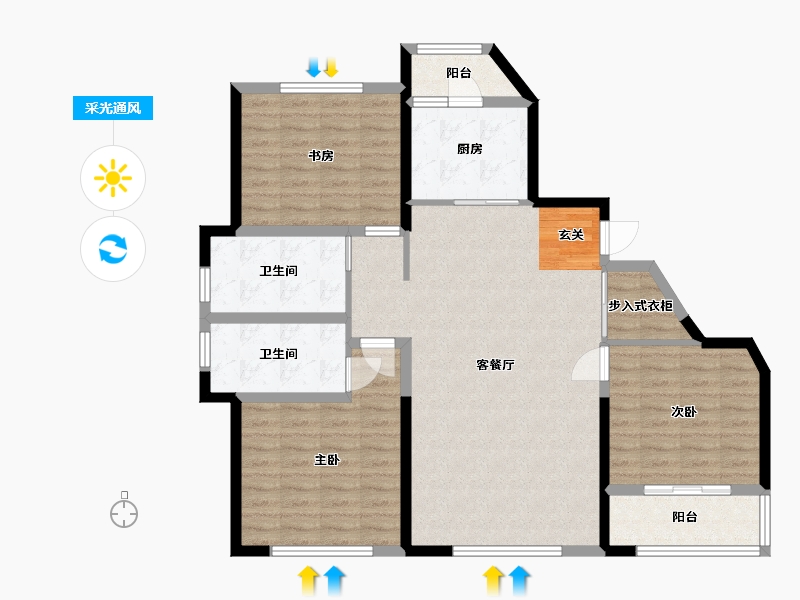 山东省-青岛市-千业新城-112.00-户型库-采光通风