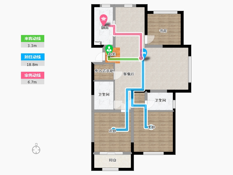 山东省-青岛市-千业新城-110.40-户型库-动静线