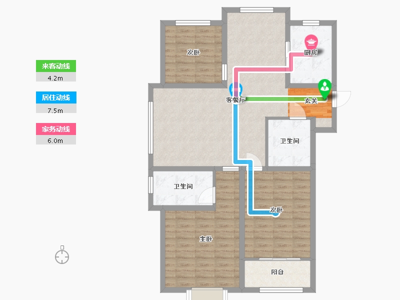 山东省-青岛市-明翠雅居-99.20-户型库-动静线