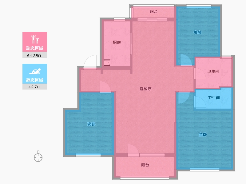 山东省-烟台市-万光中华城-100.00-户型库-动静分区