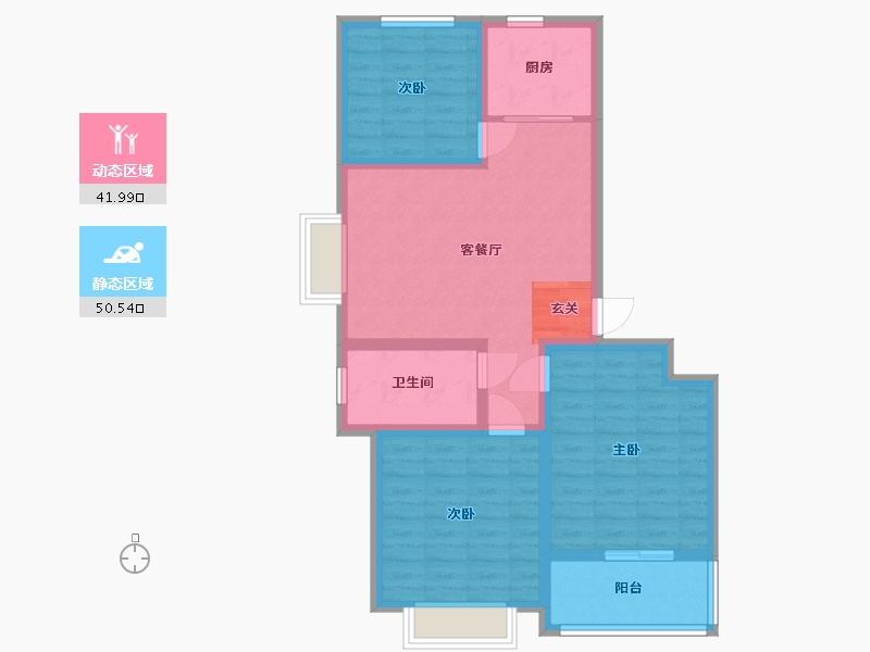 山东省-青岛市-香江名筑-82.40-户型库-动静分区