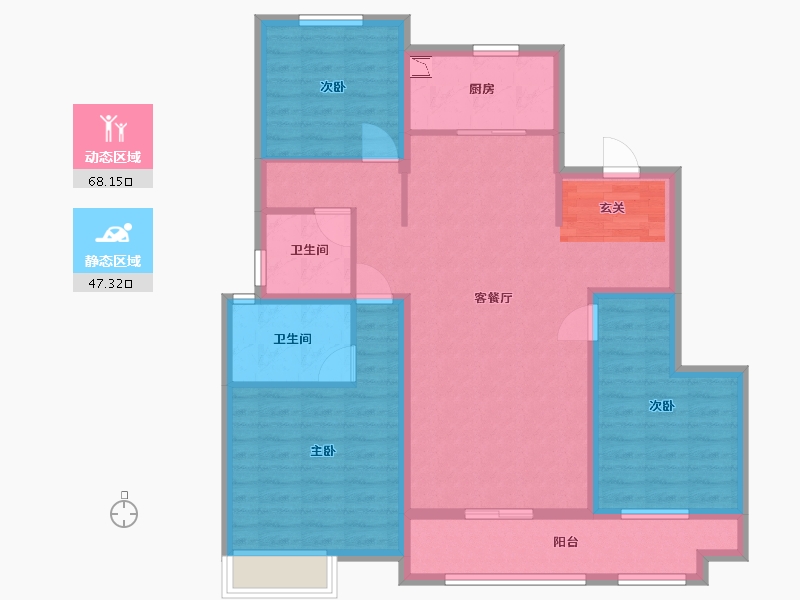 山东省-青岛市-中建尚锦苑-103.20-户型库-动静分区